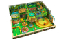 Equipamento interno do campo de jogos das crianças multiníveis da selva com jogos múltiplos do jogo
