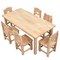 Tabelas de madeira da mobília da sala de aula do jardim de infância com borda arredondada segurança