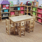 Tabelas de madeira da mobília da sala de aula do jardim de infância com borda arredondada segurança