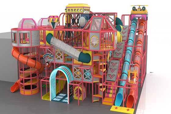 Altura Fireresistant do equipamento interno gigante 8m do campo de jogos das crianças das corrediças