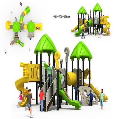 Corrediça Staticproof do campo de jogos das crianças com túnel plástico UVproof