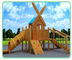 Equipamento exterior de madeira Skidproof Staticproof do jogo das crianças da aventura