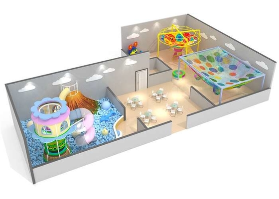O PVC espumou crianças prées-escolar internas do equipamento do campo de jogos joga brinquedos com escalada da corda